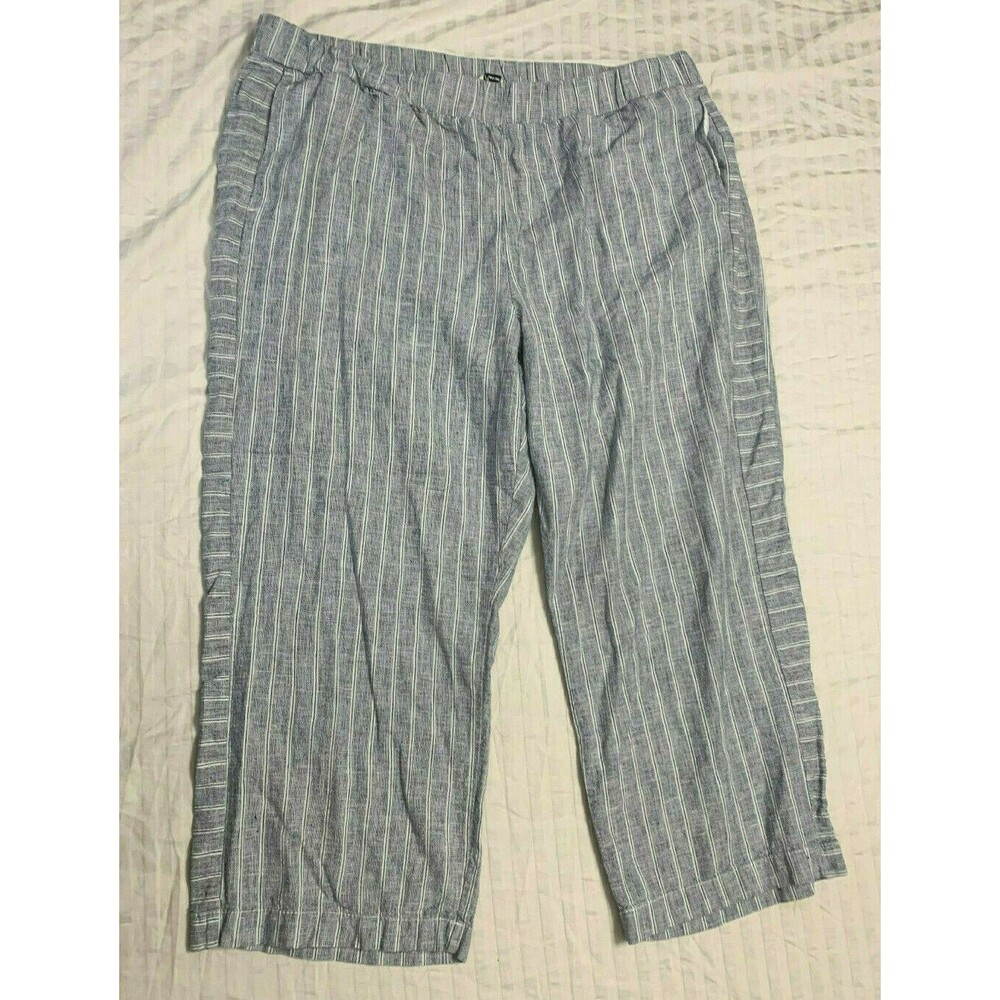 CAFFE MARRAKESH WOMENS PULL ON CAPRIS PANTS SIZE L